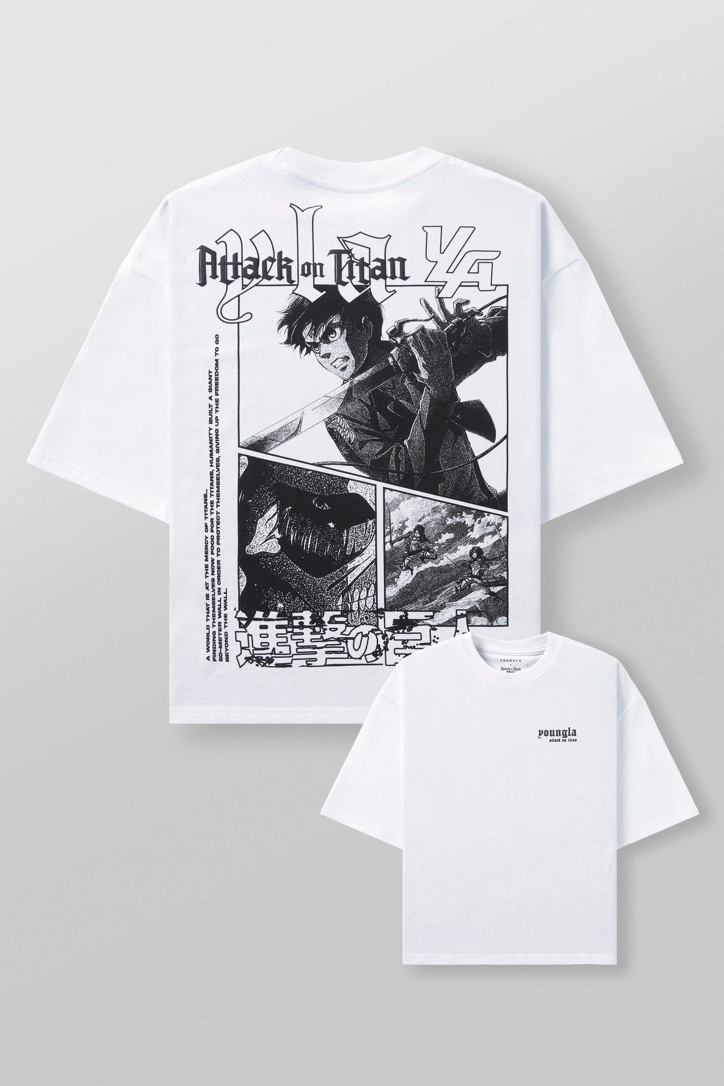 4186 - AOT?  x YLA Cropped Tees